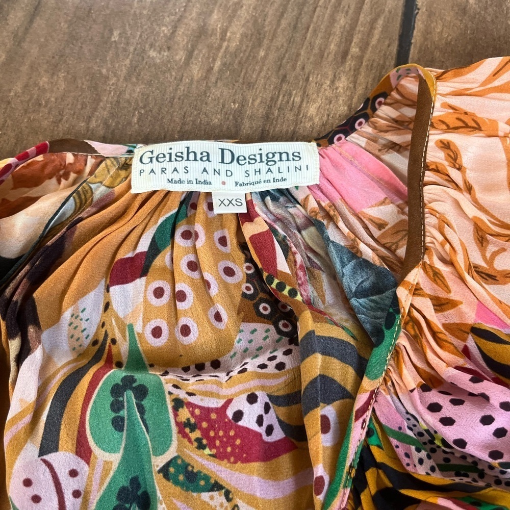 NWOT Geisha designs collage dress XXS - Picture 5 of 8
